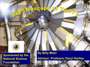 By Billy Mohr Sponsored by the Advisor: Professor Daryl Hartley National Science