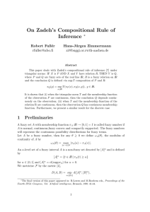 On Zadeh’s Compositional Rule of Inference ∗ Robert Full´