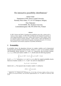 On interactive possibility distributions