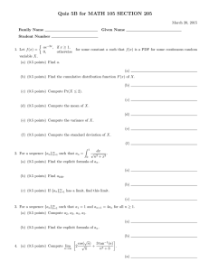 Quiz 5B for MATH 105 SECTION 205