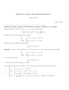 Solving the Laplace equation with Neumann boundary condition in a...