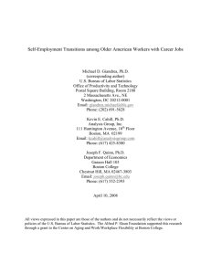 Self-Employment Transitions among Older American Workers with Career Jobs