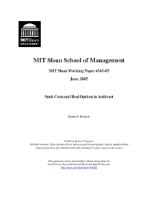 MIT Sloan School of Management MIT Sloan Working Paper 4545-05 June 2005