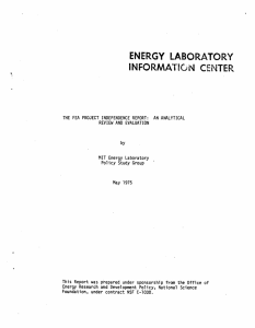ENERGY  LABORATORY INFORMATION CENTER
