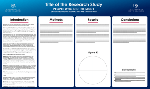Title of the Research Study Methods Conclusions PEOPLE WHO DID THE STUDY