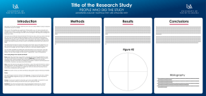 Title of the Research Study Methods Conclusions PEOPLE WHO DID THE STUDY