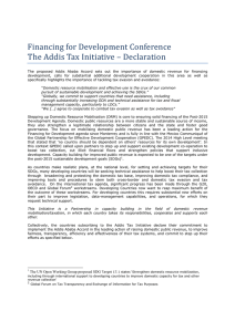 Financing	for	Development	Conference The	Addis	Tax	Initiative	–	Declaration