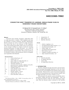 Proceedings of IMECE 2005 2005 ASME International Mechanical Engineering Congress Exposition