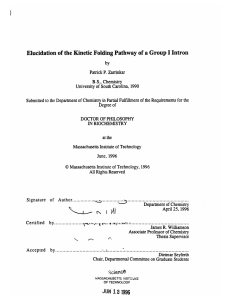Elucidation of  the Kinetic Folding  Pathway of a...