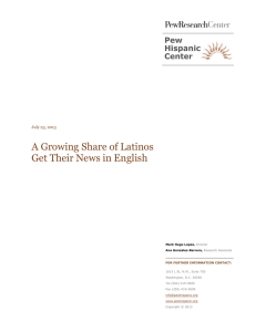 A Growing Share of Latinos Get Their News in English