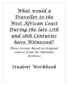 What would a Traveller to the West African Coast During the late 17th