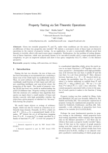 Property Testing via Set-Theoretic Operations