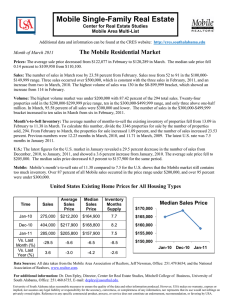 The Mobile Residential Market  Month of March 2011