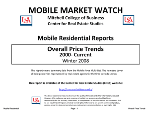 MOBILE MARKET WATCH Mobile Residential Reports Overall Price Trends 2000 C