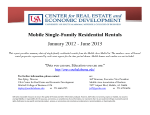 Mobile Single-Family Residential Rentals January 2012 - June 2013
