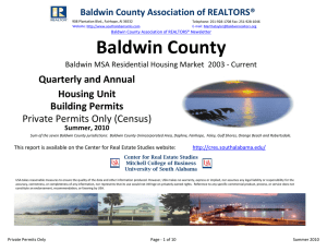 Baldwin County Quarterly and Annual Housing Unit Building Permits