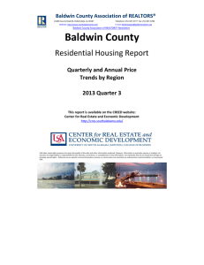 Baldwin County Residential Housing Report Quarterly and Annual Price Trends by Region