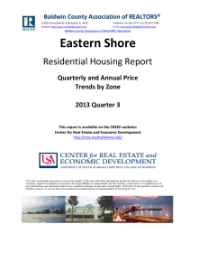Eastern Shore Residential Housing Report Quarterly and Annual Price Trends by Zone