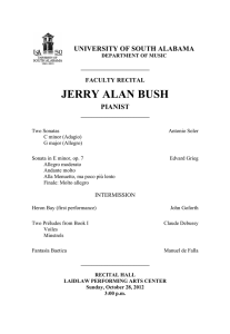JERRY ALAN BUSH  UNIVERSITY OF SOUTH ALABAMA PIANIST