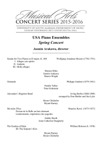 USA Piano Ensembles Spring Concert Jasmin Arakawa, director