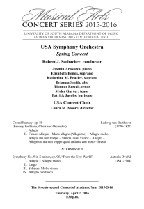 USA Symphony Orchestra Spring Concert Robert J. Seebacher, conductor