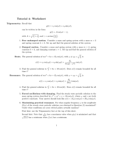 Tutorial 4: Worksheet