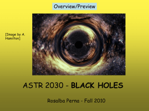 BLACK HOLES Overview/Preview Rosalba Perna - Fall 2010 [Image by A.