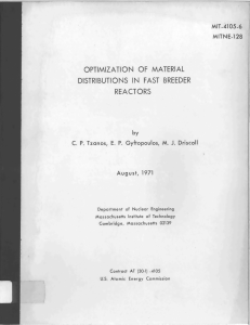 OPTIMIZATION  OF  MATERIAL REACTORS DISTRIBUTIONS  IN  FAST MIT-4105-6