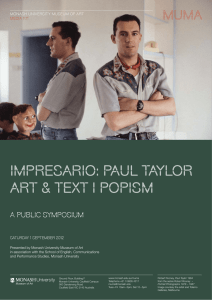IMPRESARIO: PAUL TAYLOR ART &amp; TEXT I POPISM A PUBLIC SYMPOSIUM