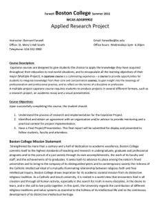                    Boston College     Applied Research Project 