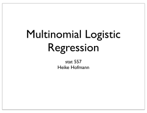Multinomial Logistic Regression stat 557 Heike Hofmann