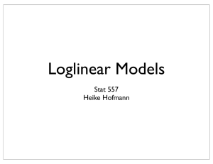 Loglinear Models Stat 557 Heike Hofmann