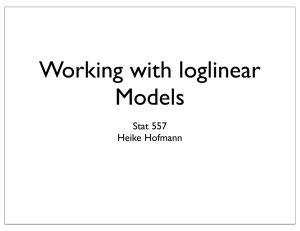 Working with loglinear Models Stat 557 Heike Hofmann