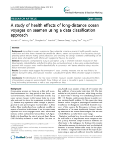A study of health effects of long-distance ocean approach
