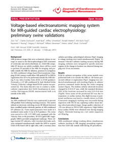 Voltage-based electroanatomic mapping system for MR-guided cardiac electrophysiology: preliminary swine validations