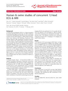 Human &amp; swine studies of concurrent 12-lead ECG &amp; MRI Open Access