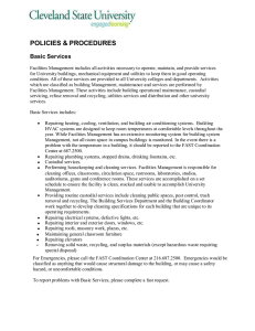 POLICIES &amp; PROCEDURES  Basic Services