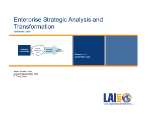 Enterprise Strategic Analysis and Transformation  Facilitator’s Guide