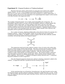 acid benzoic synthesis grignard preparation experiment