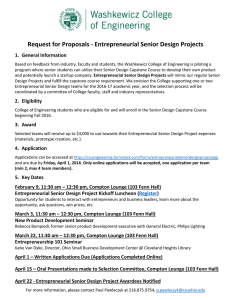 Request for Proposals - Entrepreneurial Senior Design Projects