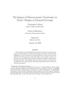 The Impact of Macroeconomic Uncertainty on Firms’ Changes in Financial Leverage