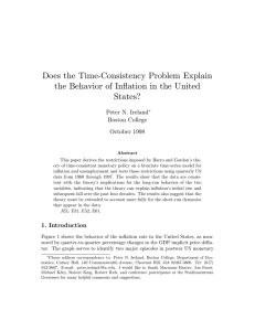 Does the Time-Consistency Problem Explain States? Peter N. Ireland