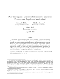Pass-Through in a Concentrated Industry: Empirical Evidence and Regulatory Implications