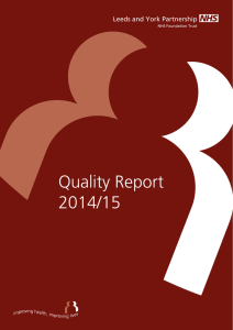 Quality Report 2014/15 Leeds and York Partnership NHS Foundation Trust