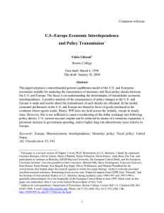 U.S.-Europe Economic Interdependence and Policy Transmission
