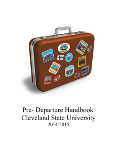 Pre- Departure Handbook Cleveland State University 2014-2015