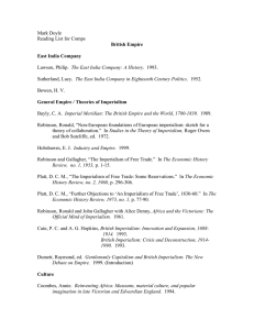 Mark Doyle Reading List for Comps  The East India Company: A History