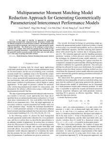 Multiparameter Moment Matching Model Reduction Approach for Generating Geometrically