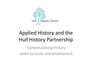 Applied History and the Hull History Partnership Contextualising History