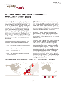 measures that govern rights to alternate work arrangements (2007) global policy august 2008